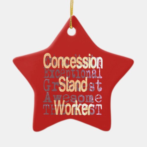 Concession Stand Worker Extraordinaire Ceramic Ornament