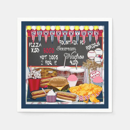 Concessions Blue_PAPER PARTY NAPKINS