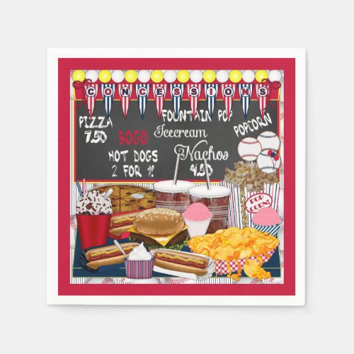 Concessions Red_PAPER PARTY NAPKINS