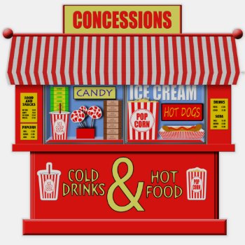 Concessions Stand Sticker by macdesigns2 at Zazzle