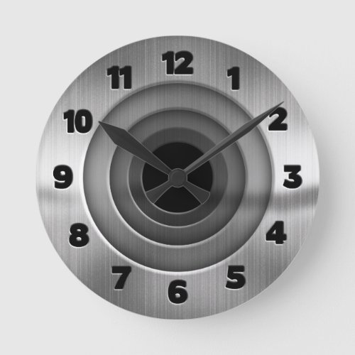 Concetric Steel Cirles Round Clock