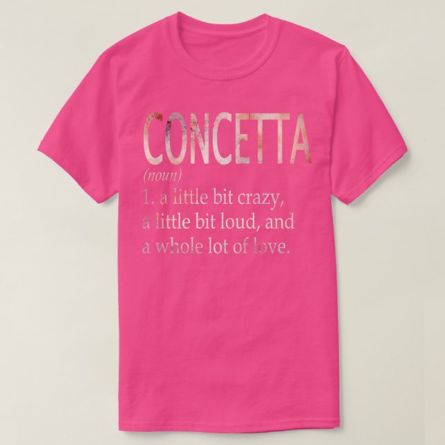 Concetta Girl Name Definition T-Shirt (Design Front)