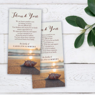 Conch on Beach   Sympathy Thank You Card