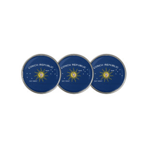 Conch Republic Flag Golf Ball Marker