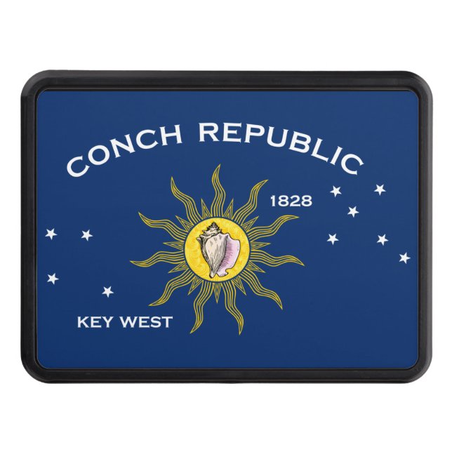 Conch Republic flag Hitch Cover (Front)