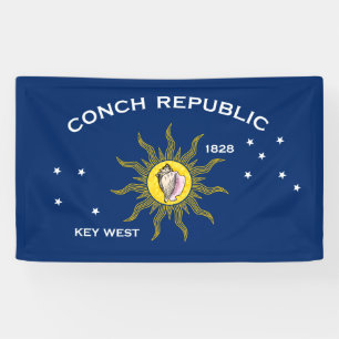 Conch Republic Flag Key West Florida Banner
