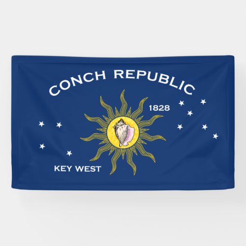 Conch Republic Flag Key West Florida Banner