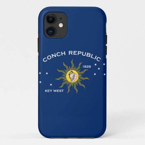Conch Republic Flag Key West Florida iPhone 11 Case