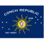 Conch Republic Flag Key West Florida Cutout<br><div class="desc">Conch Republic Flag. Key West,  Florida flag.</div>