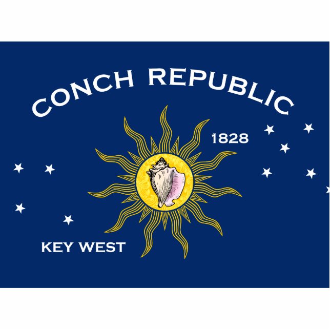 Conch Republic Flag Key West Florida Cutout (Front)