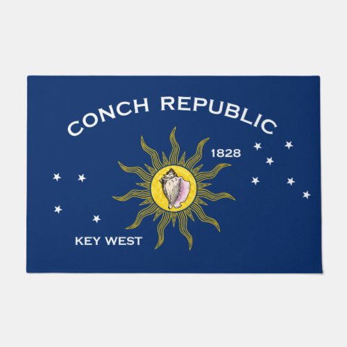 Conch Republic Flag Key West Florida Doormat