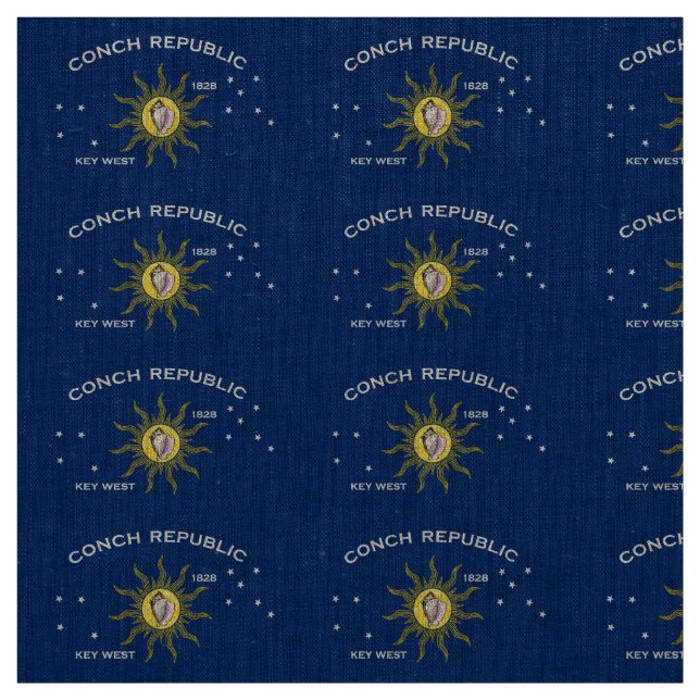 Conch Republic Flag Key West Florida Fabric (Swatch)