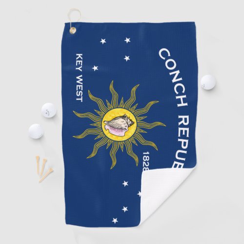 Conch Republic Flag Key West Florida Golf Towel