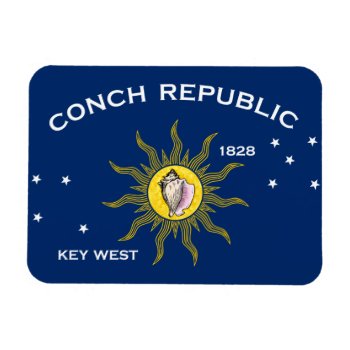 Conch Republic Flag Key West Florida Magnet by FlagGallery at Zazzle