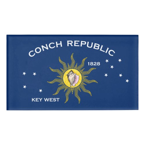 Conch Republic Flag Key West Florida Name Tag
