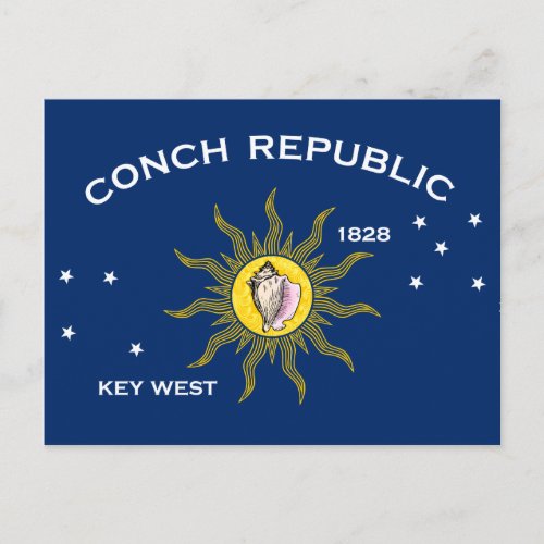 Conch Republic Flag Key West Florida Postcard