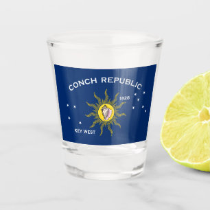 Conch Republic Flag Key West Florida Shot Glass