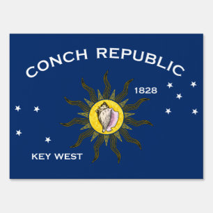 Conch Republic Flag Key West Florida Sign
