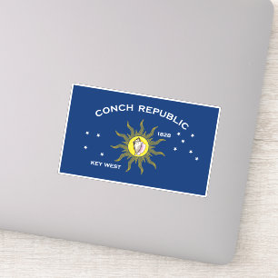 Conch Republic Flag Key West Florida Sticker
