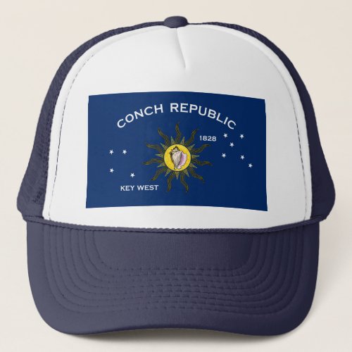 Conch Republic Flag Key West Florida Trucker Hat