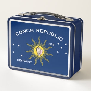 Conch Republic Flag Metal Lunch Box