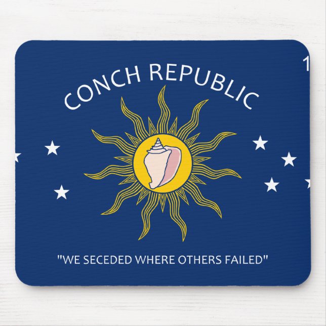 Conch Republic Flag Mouse Pad (Front)