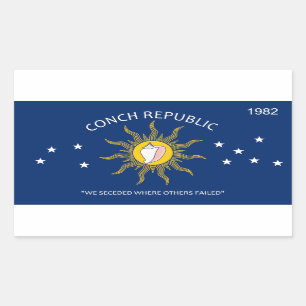 Conch Republic Flag Rectangular Sticker
