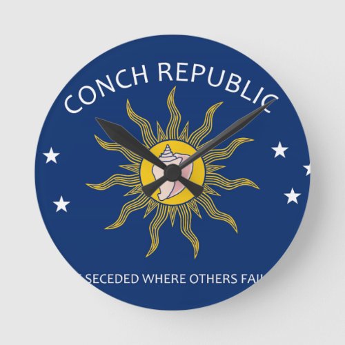 Conch Republic Flag Round Clock