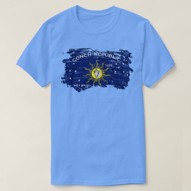 Conch Republic Flag TShirt 7 (Design Front)
