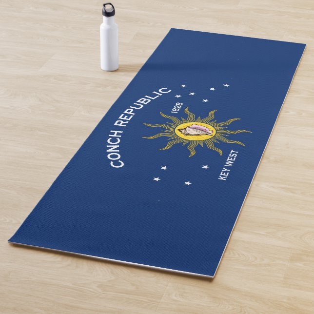 Conch Republic flag Yoga Mat (In Situ)