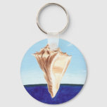 Conch Sea Shell Ocean Painting, Key Chains at Zazzle