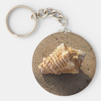 Conch Sea Shell Sand Beach Keychain