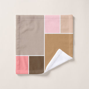 Conch Seashell Color Blocks Bath Towel Set