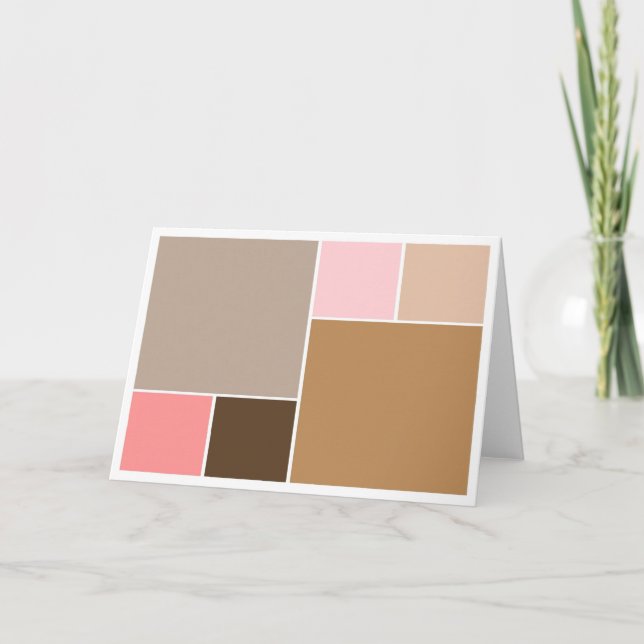 Conch Seashell Color Blocks Card (Front)