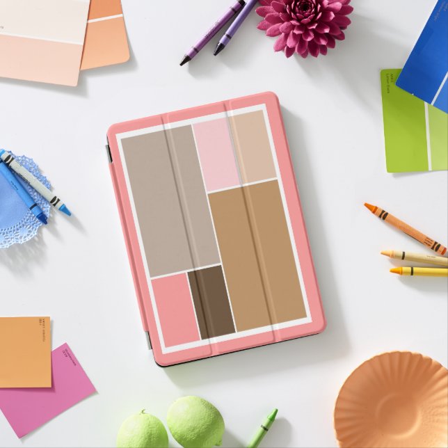 Conch Seashell Color Blocks iPad Pro Cover (Desk)
