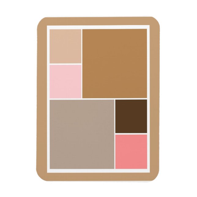 Conch Seashell Color Blocks Magnet (Vertical)
