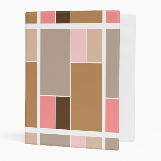 Conch Seashell Color Blocks Mini Binder (Front/Inside)