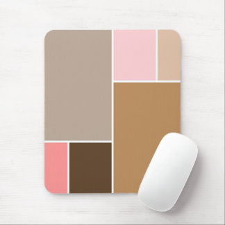 Conch Seashell Color Blocks Mouse Pad