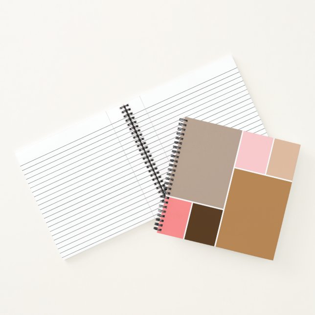 Conch Seashell Color Blocks Notebook (Inside)