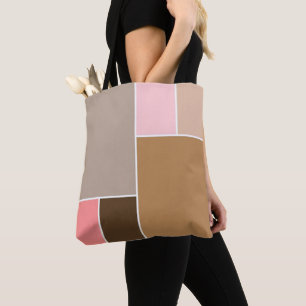 Conch Seashell Color Blocks Tote Bag