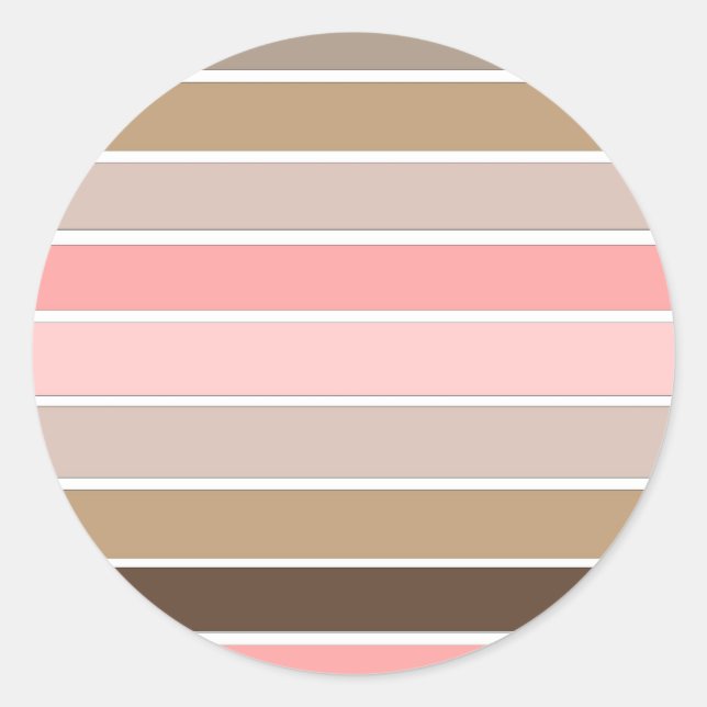 Conch Seashell Colors Classic Round Sticker (Front)