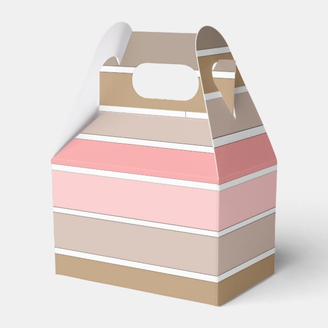 Conch Seashell Colors Favor Boxes (Front Side)