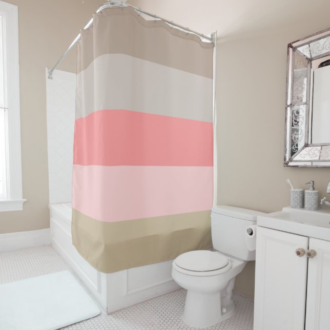 Conch Seashell Colors Shower Curtain (In Situ)