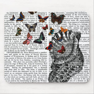 Conch Shell and Butterflies 2 Mouse Pad