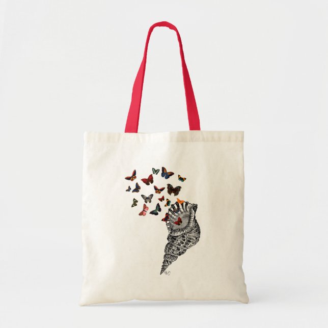 Conch Shell and Butterflies 2 Tote Bag (Front)