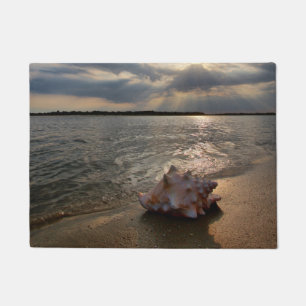 Conch Shell At Beach St. Augustine, Fl Doormat