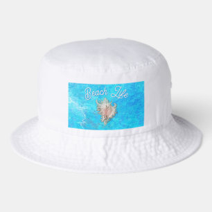 Conch Shell "Beach Life"  Bucket Hat