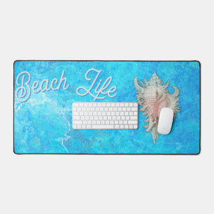 Conch Shell "Beach Life"  Desk Mat