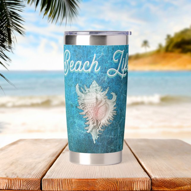 Conch Shell "Beach Life"  Insulated Tumbler (Beach)
