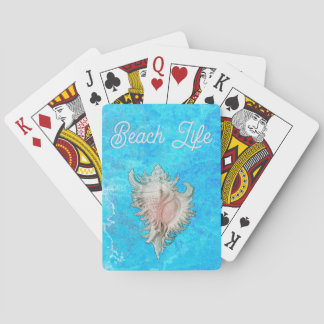Conch Shell "Beach Life" Poker Cards